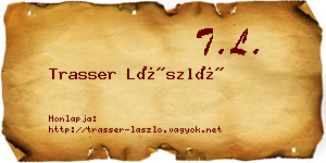 Trasser László névjegykártya